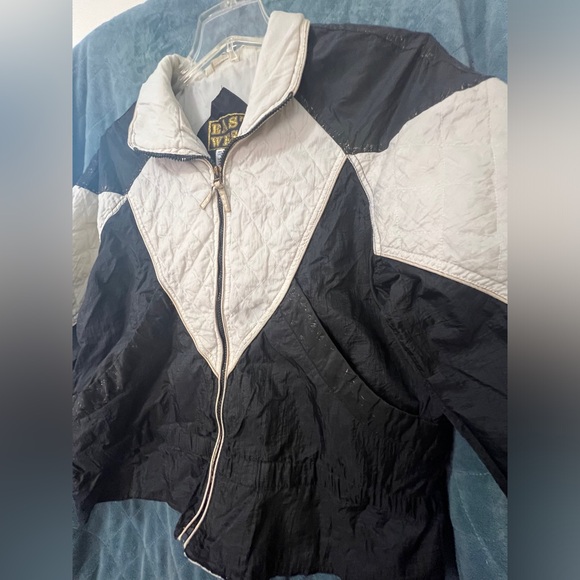 Women's Vintage '90's East West Color Block Zip Coat Size Medium - Picture 2 of 6